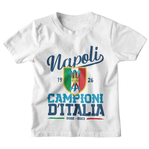 Maglietta Per Bambino Napoli Campione Ditalia Scudetto 2023