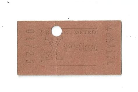 ANCIEN TICKET DE métro RATP X 1960 2ème classe EUR 5 00 PicClick FR