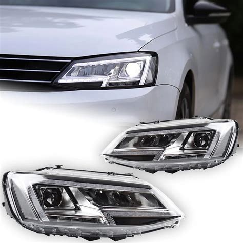 AKD Araba Stil Kafa Lambas VW Jetta Mk6 I In LED Far Projekt R 2012