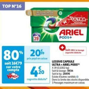 Anti crise fr Lessive ARIEL Pods chez Auchan et Auchan Supermarché