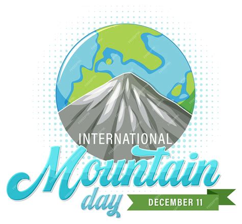 Free Vector International Mountain Day Banner Design