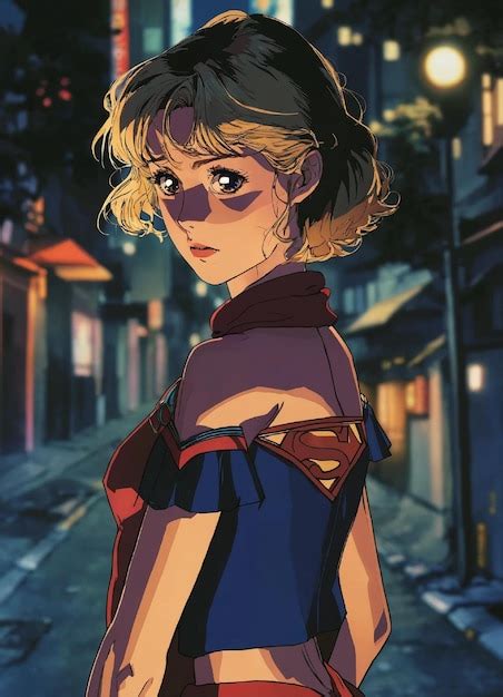 Premium Photo S Anime Featuring A Beautiful Blonde Supergirl Ghibli Style In K Resolution