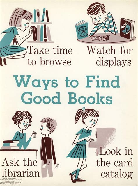 adorable midcentury posters teaching kids     library