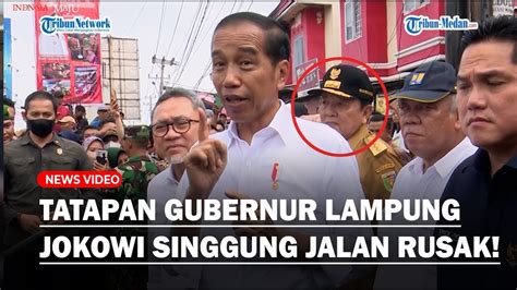 Tatapan Tajam Gubernur Lampung Saat Jokowi Bicara Jalanan Rusak Di