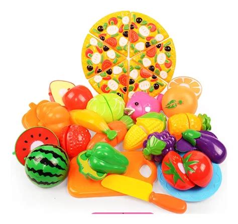 Kit Brinquedo Frutas Legumes De Cortar Pcs Comidinhas Mercadolivre