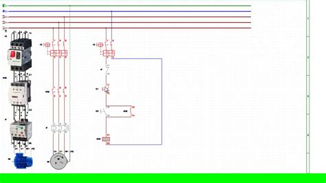 Arranque De Motor Trifasico Diagrama Potencia Y Control En Cade Simu