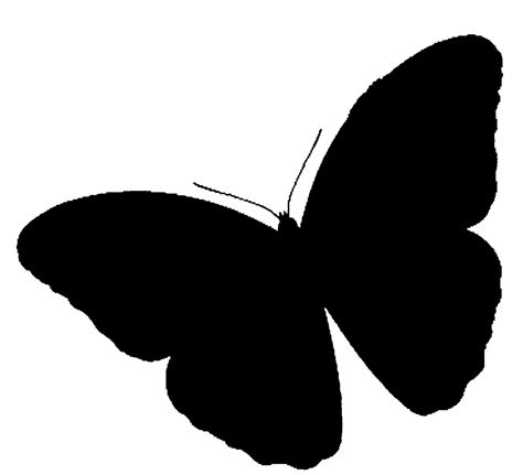 Brush Footed Butterflies Clip Art Silhouette Black M Png Download