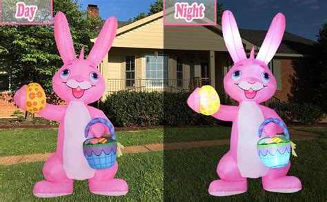 Amazon SRKLH 6 FT Easter Inflatables Bunny Outdoor Decoration