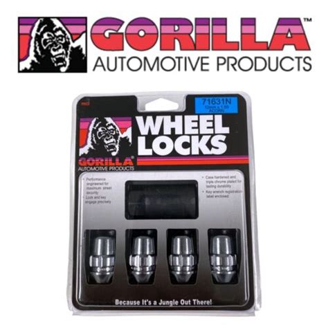 Gorilla Chrome Wheel Locks Key 12mmx1 50 Bulge Acorn 12x1 5 Lug Nuts