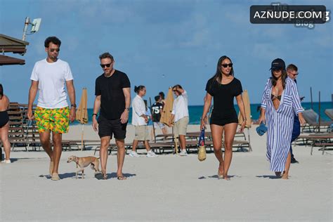 Elettra Lamborghini Sexy Seen With Jessica Ledon David Guetta And DJ Afrojack Wearing A Hot