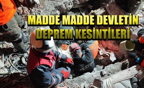 Te Madde Madde Devletin Deprem Kesintileri