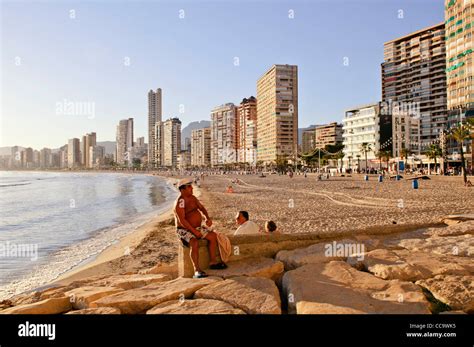 Playa Levante Beach Benidorm Costa Blanca Spain Stock Photo Alamy