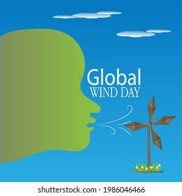 Global Wind Day Web Banner Design Stock Vector Royalty Free