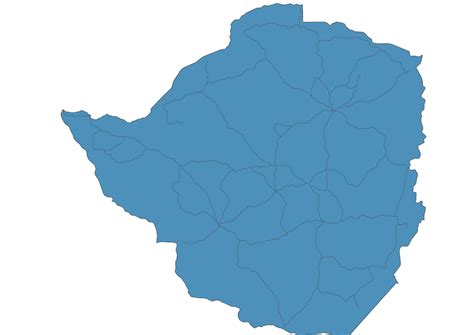 Road map of Zimbabwe SVG Vector - Map of Roads