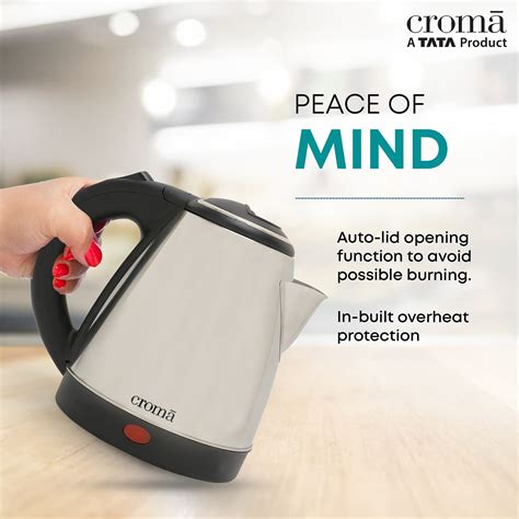 Buy Croma 1500 Watt 1 2 Litre Electric Kettle With Auto Shut Off