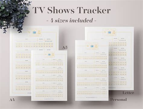 Tv Shows Tracker Tv Series Tracker Series Journal Shows To Etsy