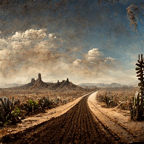 Ultradetailed Hyperrealism Smooth Photograph 4k Landscape Cactus Dusty