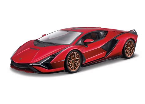 Modellauto Lamborghini Sian FKP 37 Rot Burago 1 24 Bei Modellauto18 De