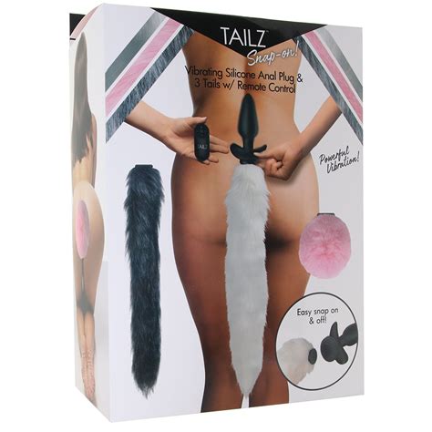 Tailz Snap On Anal Vibe and 3 Interchangeable Tails Set Sexe à Piles