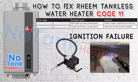 How To Fix Rheem Tankless Water Heater Code 11 [easy Steps] Notank