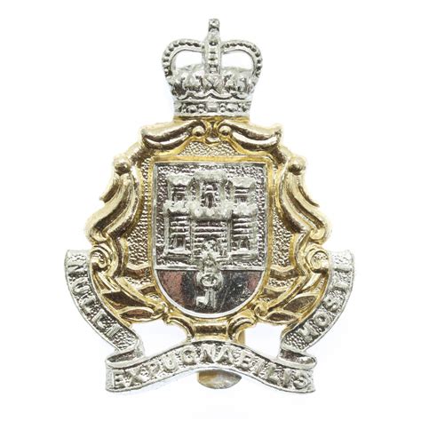 Gibralter Regiment Anodised Staybrite Cap Badge