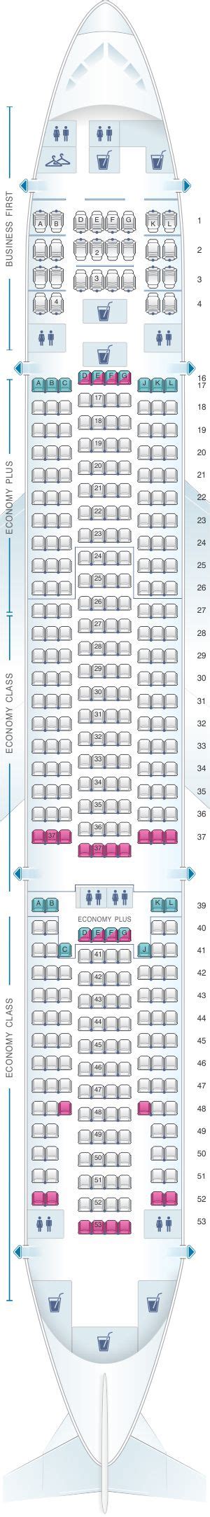 Seat Map United Airlines Boeing B Version United