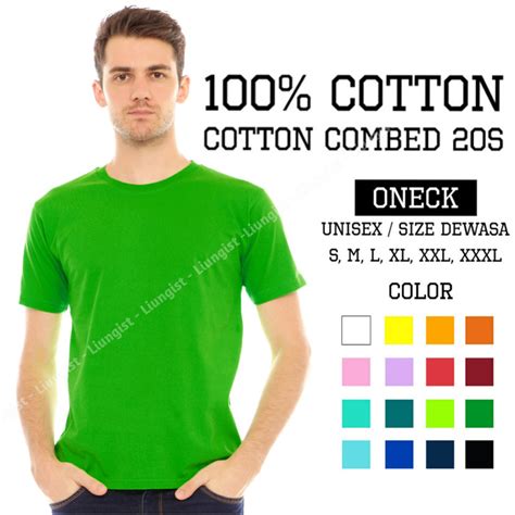 Jual Kaos Polos Combed 20s HIJAU FUJI 100 Cotton HIJAU FUJI S