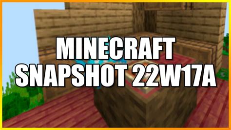 Minecraft Snapshot W A Minecraft Youtube