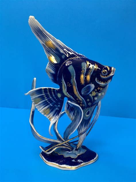 VINTAGE ROSENTHAL ANGEL FISH SCALARE FIGURINE Designer FRITZ