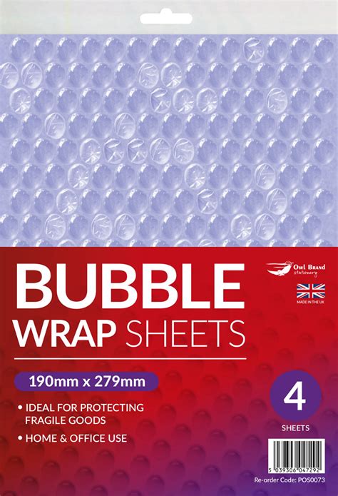 BUBBLE WRAP 4 SHEETS - Colman Wholesale