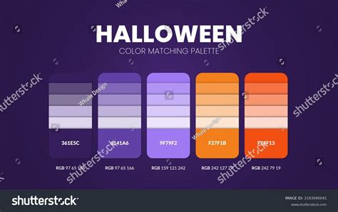 Halloween Theme Color Palettes Color Schemes Stock Vector (Royalty Free) 2183040041 | Shutterstock