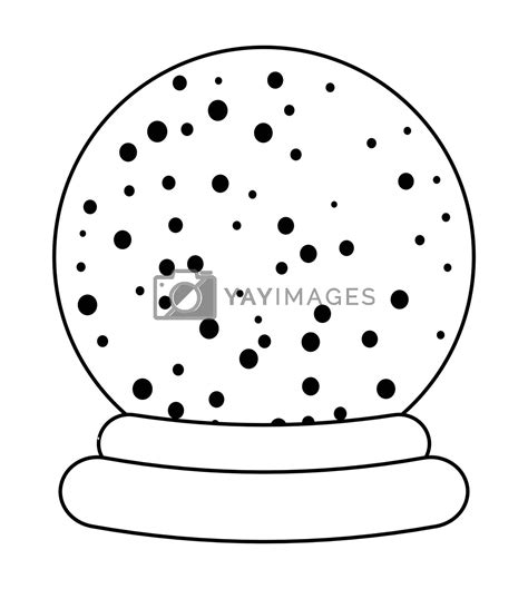 Christmas Snowglobe Cartoon Silhouette Design Icon Symbol For Card