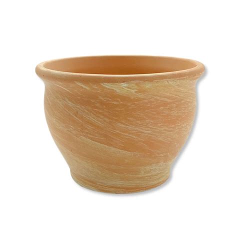 Ton Übertopf rund terracotta 21 x 15cm Blumentopf Pflanztopf Tontöpfe