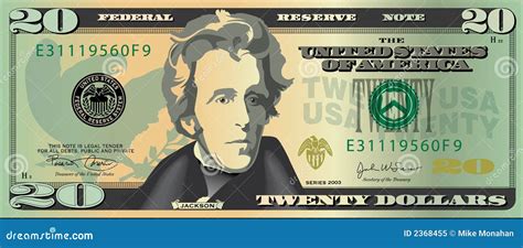 Twenty dollar bill.jpg stock image. Image of jackson, commerce - 2368455