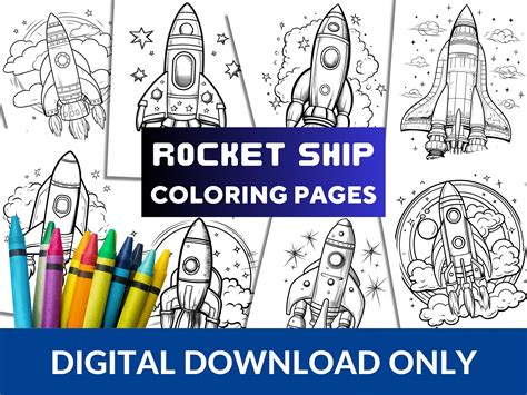 Rocket Ship Printable Coloring Pages Space Coloring Pages Outer Space ...