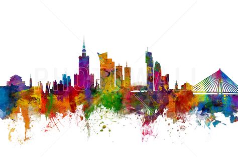 Warsaw Skyline - Wallpaper - Hallway - Poland Skyline - 2000x1333 ...