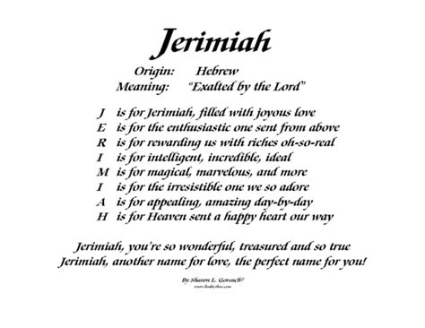 Meaning Of Jerimiah LindseyBoo