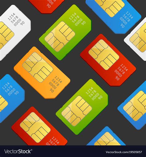 Sim Card Seamless Pattern Background Royalty Free Vector