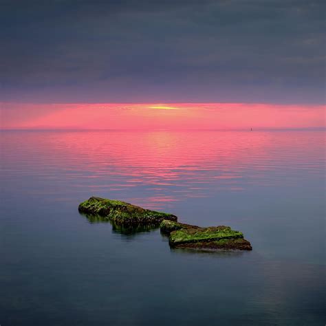 A Beautiful Red Sunset Over The Sea Photograph By Alexios Ntounas Pixels