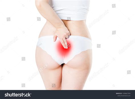 Woman Suffering Hemorrhoids Anal Pain Isolated Stock Photo Shutterstock