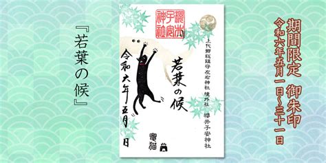 令和6年5月1日～31日限定御朱印『水鏡』 安産祈願 子宝神社 縁結び 櫻井子安神社