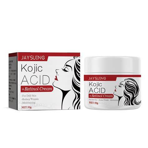 Facial Brightening Cream Kojic Acid Reduces Melanin Lighten Dull Skin