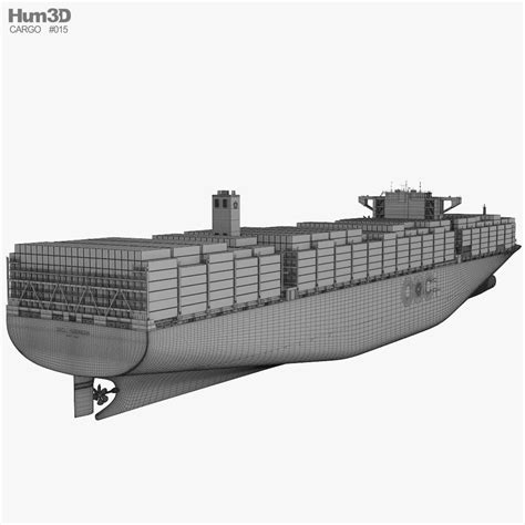 OOCL G-class container ship 3D model - Download Cargo ship on 3DModels.org