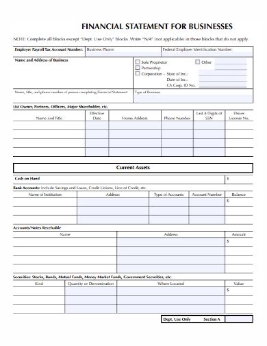 FREE 10 Business Financial Statement Samples In PDF