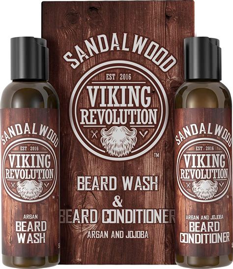 Viking Revolution Beard Wash Beard Conditioner Set With Argan