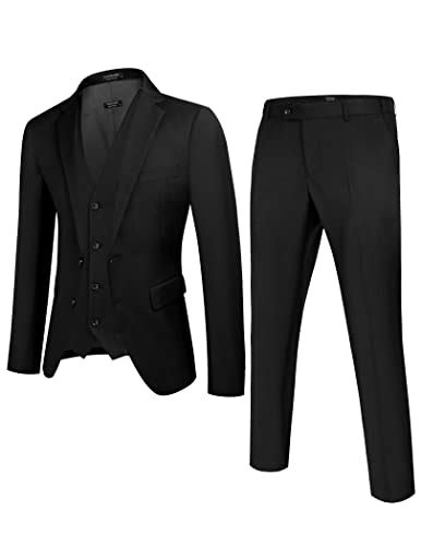 Coofandy Suits For Men 3 Piece Suit Jacket Pants Vest Suit Sets Two