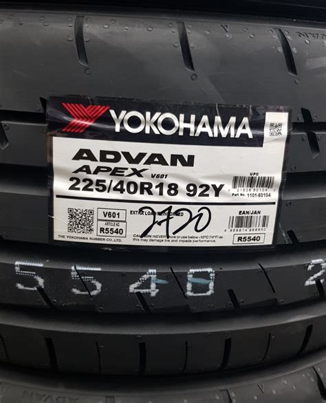 225 40 18 Yokohama Advan Apex V601 Car Accessories Tyres Rims On