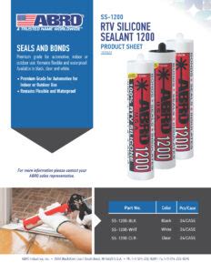 1200 RTV Silicone Sealant ABRO