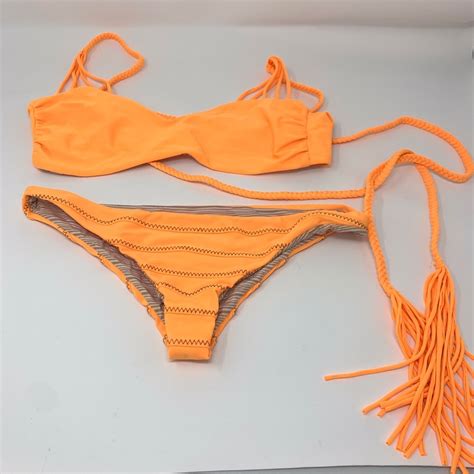 Acacia Sunset Orange Bikini Set Gem