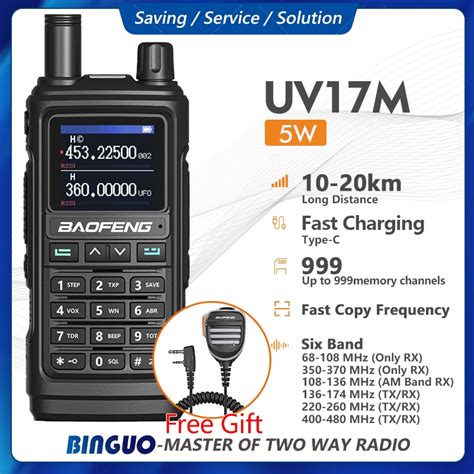 Baofeng Uv 17m Portable Walkie Talkie Am Multi Band Long Range Two Way